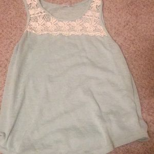 Light blue lace tank top from Papaya